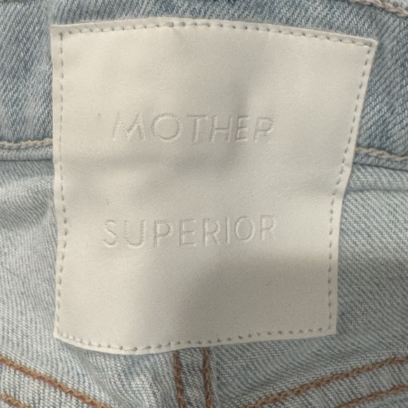Mother Superior The Tomcat Jeans Womens 25 Light Wash Blue Button Fly Hella Hot - Picture 7 of 8